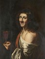 A Man Holding A Glass Of Wine - (after) Christiaen Van Couwenbergh