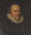 Portrait Of A Gentleman, Head And Shoulders, Wearing Black With A White Ruff - English School