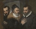 A Group Portrait Of Annibale, Ludovico And Agostino Carracci - Bolognese School