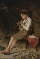 Boy Playing Clarinet - Luigi Bechi