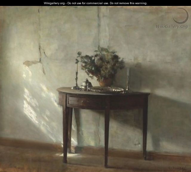 A Sunlit Interior - Carl Vilhelm Holsoe