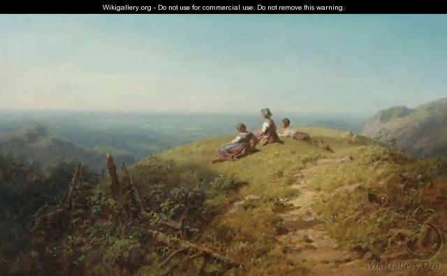 On Top Of The Hill - Carl Spitzweg
