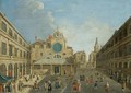 Venice, A View Of The Church Of San Giacomo At The Rialto - Venetian School