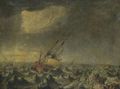 Ships In A Storm Floundering On Rocks - Johan Tietrich Schoultz