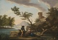 A Mediterranean Coastal Scene With A Fisherman - (after) Claude-Joseph Vernet
