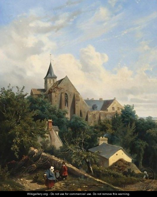 View Of The Graville Priory - Gustave Leprince