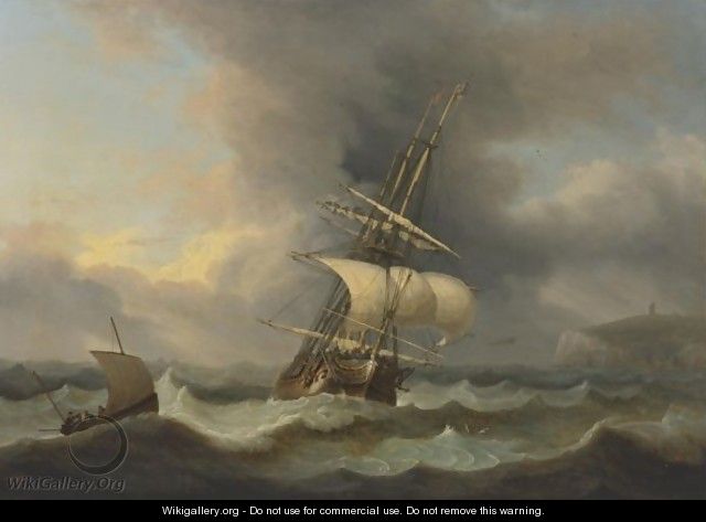 Shortening Sail Off South Foreland - Thomas Luny