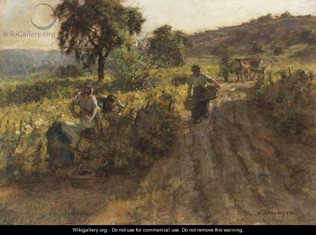 Peasants Near The Path - Leon Augustin Lhermitte