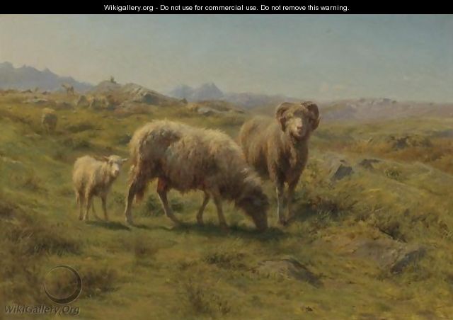 A Sheep, Ram And Lamb With The Flock - Rosa Bonheur