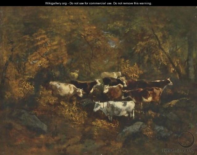 Paysage Et Vaches, Sous-Bois - Narcisse-Virgile Díaz de la Peña