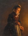 A Servant Girl By Candle Light - Petrus Van Schendel