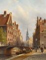 A View Of A Canal, Amsterdam - Johannes Franciscus Spohler