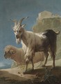 A Goat And A Sheep In An Italianate Landscape - Philipp Peter Roos