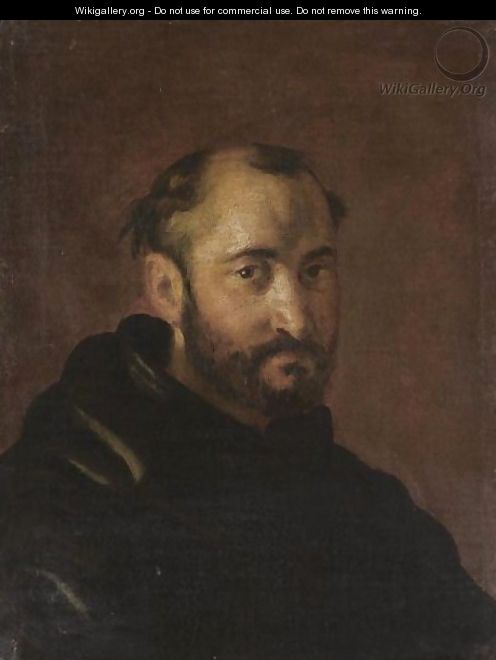 Portrait Of A Benedictine Monk, Bust Length - Fray Juan Andres Rizi