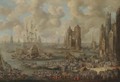 A Busy Harbour With Numerous Merchants And Fishermen - Pieter Casteels