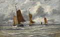 Ships At Full Sea - Hendrik Willem Mesdag