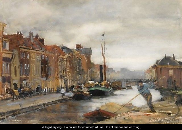 A View Of A Canal, Scheveningen - Floris Arntzenius