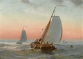 Sailing Vessels At Sea - Petrus Paulus Schiedges