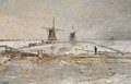 Snow Covered Windmills Near Overschie - Paul Joseph Constantine Gabriel