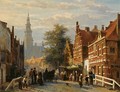 Gezicht Achter Het Stadhuis Te Bolsward (A View Of Bolsward With The Townhall In The Distance) - Cornelis Springer