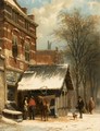 The Smithy Of Culemborg In Winter Time - Cornelis Springer