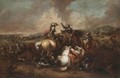 A Cavalry Battle Scene - (after) Francesco Simonini