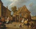 Peasants Dancing, Eating And Drinking Outside An Inn - (after) David The Younger Teniers