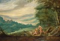 Venus Mourning Adonis In A Panoramic Wooded Landscape - Joos De Momper