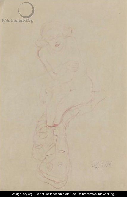 Sitzfrau (Seated Woman) - Gustav Klimt
