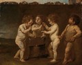 Putti At A Forge - Flemish School