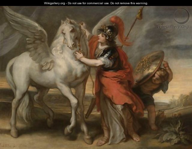 Athena And Pegasus - Theodor Van Thulden
