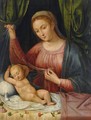 The Virgin And Child, With A Still Life Of Carnations And Roses In The Foreground - Antwerp School