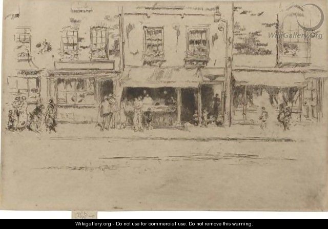 The Fish-Shop, Busy Chelsea - James Abbott McNeill Whistler