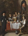 An Elegant Company At A Table In An Interior - Gillis van Tilborgh