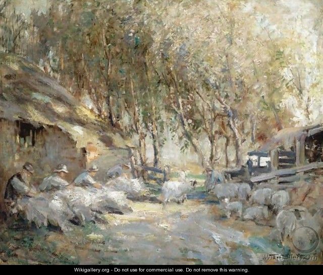 The Sheep Shearing - George Smith