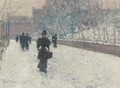 Promenade-Winter New York - Frederick Childe Hassam