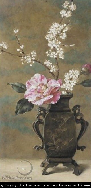Still Life Of Pink Roses - Helen Cordelia Coleman Angell