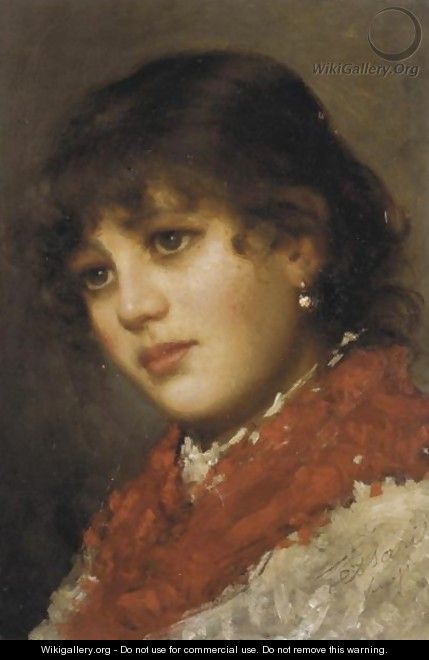 Portrait Of A Girl - Vittorio Tessari