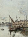 Le Port De Trouville, Maree Basse - Eugène Boudin