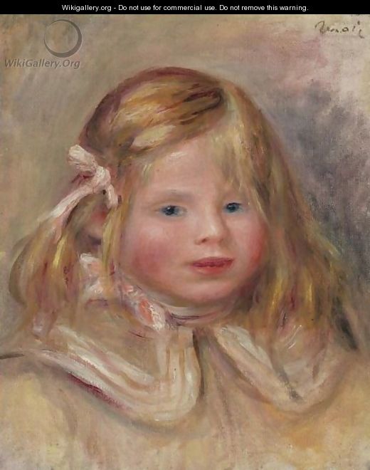 Coco Au Ruban Rose - Pierre Auguste Renoir