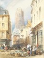 A Market Scene, Rouen, The Church Of St. Ouen Beyond - Thomas Shotter Boys
