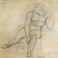 Study Of A Male Nude, Seated - Johann Henry Fuseli
