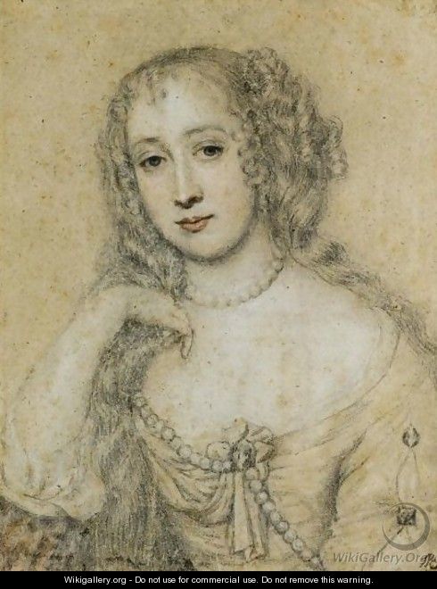 Portrait Of A Lady, Traditionally Identified As Nell Gwyn - (after) Sir Peter Lely