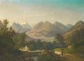 View To Brunnen And Seelisberg With Urirotstock, 1878 - Anton Winterlin