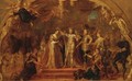 An Allegory Of The Coronation Of A Consort By Her King - English School