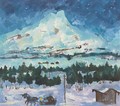 Nocturnal Winter Landscape With Piz Da La Margna, 1913 - Giovanni Giacometti