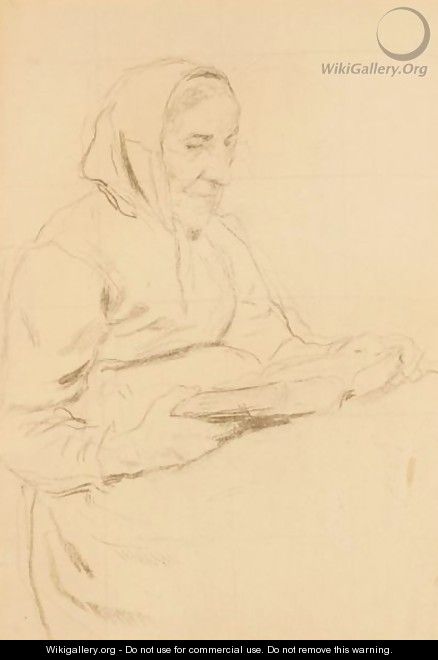 Woman Reading The Bible - Albert Anker