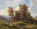 Paysage Avec Bergers Sous Arbres, 1858 Landscape With Herdsman Below Trees, 1858 - Francois Diday