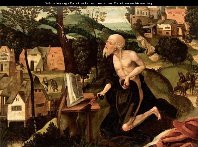 The Penitent Saint Jerome In A Landscape - (after) Lucas Gassel