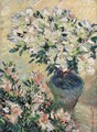Azalees Blanches En Pot - Claude Oscar Monet